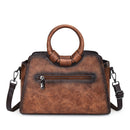 Women’s Large Capacity Ethnic Style Shoulder Bag – Embossed PU Tote