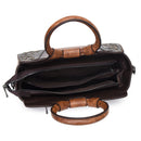 Women’s Large Capacity Ethnic Style Shoulder Bag – Embossed PU Tote