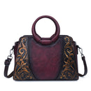 Women’s Large Capacity Ethnic Style Shoulder Bag – Embossed PU Tote-8