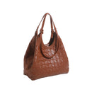 Women’s Large Capacity PU Shoulder Bag – Retro Woven Underarm Tote