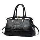 Women’s Patent PU Leather Handbag – Large Capacity Crocodile Pattern Tote