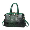 Women’s Patent PU Leather Handbag – Large Capacity Crocodile Pattern Tote