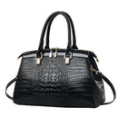 Women’s Patent PU Leather Handbag – Large Capacity Crocodile Pattern Tote
