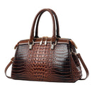 Women’s Patent PU Leather Handbag – Large Capacity Crocodile Pattern Tote