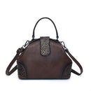 Women’s Retro Embossed Crossbody Bag – Casual PU Shoulder Handbag