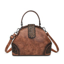 Women’s Retro Embossed Crossbody Bag – Casual PU Shoulder Handbag
