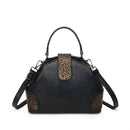 Women’s Retro Embossed Crossbody Bag – Casual PU Shoulder Handbag