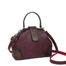 Women’s Retro Embossed Crossbody Bag – Casual PU Shoulder Handbag