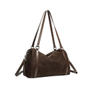Women’s Retro Suede Tote Bag – Large Capacity PU Leather Crossbody Handbag