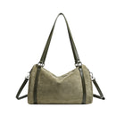 Women’s Retro Suede Tote Bag – Large Capacity PU Leather Crossbody Handbag