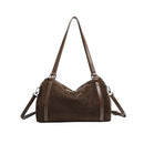 Women’s Retro Suede Tote Bag – Large Capacity PU Leather Crossbody Handbag