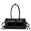 Women’s Vintage PU Leather Underarm Bag – Casual Handheld Shoulder Bag