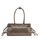 Women’s Vintage PU Leather Underarm Bag – Casual Handheld Shoulder Bag