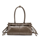 Women’s Vintage PU Leather Underarm Bag – Casual Handheld Shoulder Bag