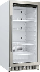 22" Wide 10.1 Cu. Ft. Commercial Beverage Merchandiser – Stainless Steel, Temp Alarm, Reversible Door