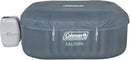 4 to 6 Person Inflatable Hot Tub Square Portable Outdoor Spa with 114 Soothing AirJets and Insulated Cover.