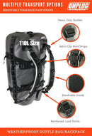 Ultimate Adventure Bag -1680D Heavy Duty Waterproof Travel Duffel Bags for Camping, Motorcycle Dry Bag, Waterproof Bags for Boating, Waterproof Duffle Backpack,Tactical Duffle Bag
