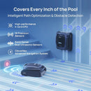 Cordless Robotic Pool Vacuum Cleaner, Smart Surface Parking, Double-Pass Waterline Scrubbing, Cleans Floor, Walls, and Waterline, Above & In-Ground Pools up to 3,230 sq.ft - Blue
