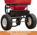 Multi-Purpose Walk Behind Push Spreader, 100 Pound Capacity, Multi Use Tool for Grass Seed, Salt, De-Icer, Fertilizer and Seeds