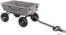 Heavy Duty Poly Utility Dump Wagon Garden Cart w/Pneumatic Tires, 6 Cu Ft - 1200 lb Capacity Outdoor Wheelbarrow for Yard, Landscaping & Gardening, Lawn Tractor or ATV Towable-Gorilla Carts