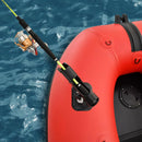 Inflatable Boat | Yacht Dinghy Tender Raft | Multi Person Fishing Boat | Aluminum Floor Oars | Fishing Rod Holders | Heavy-Duty PVC | 2024 Model |