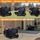 10500 Peak Watt Tri Fuel Open Frame Inverter Generator,with ATS,Quiet Technology,CO Sensor,digital display and 50A,Ideal for Home backup,contruction site and RV Camping.