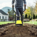 Electric Tiller, 15-Amp 18-Inch Width 9-Inch Depth Corded Tiller Cultivator 24 Durable Steel Tines Gardening Tiller with Adjustable Wheels Foldable Handle for Easy Soil Cultivation