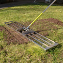 Lawn Leveling Rake | Levelawn Tool | Level Soil or Dirt Ground Surfaces Easily | 30” x 10” Ground Plate | 78” Extra Long Handle | Stainless Steel
