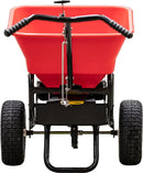 Multi-Purpose Walk Behind Push Spreader, 100 Pound Capacity, Multi Use Tool for Grass Seed, Salt, De-Icer, Fertilizer and Seeds