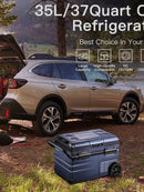12 Volt 37 Qt. Portable Car Refrigerator, Car Freezer for Outdoor, Camping, Travel, RV,APP Control